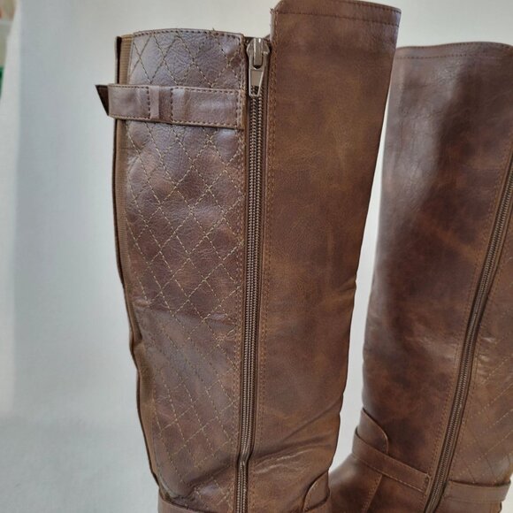 G By Guess Womens Knee High Boots Brown Size 10 Faux Leather - Picture 9 of 14